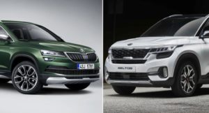Сравнение моделей автомобилей: Kia Seltos против Skoda Karoq